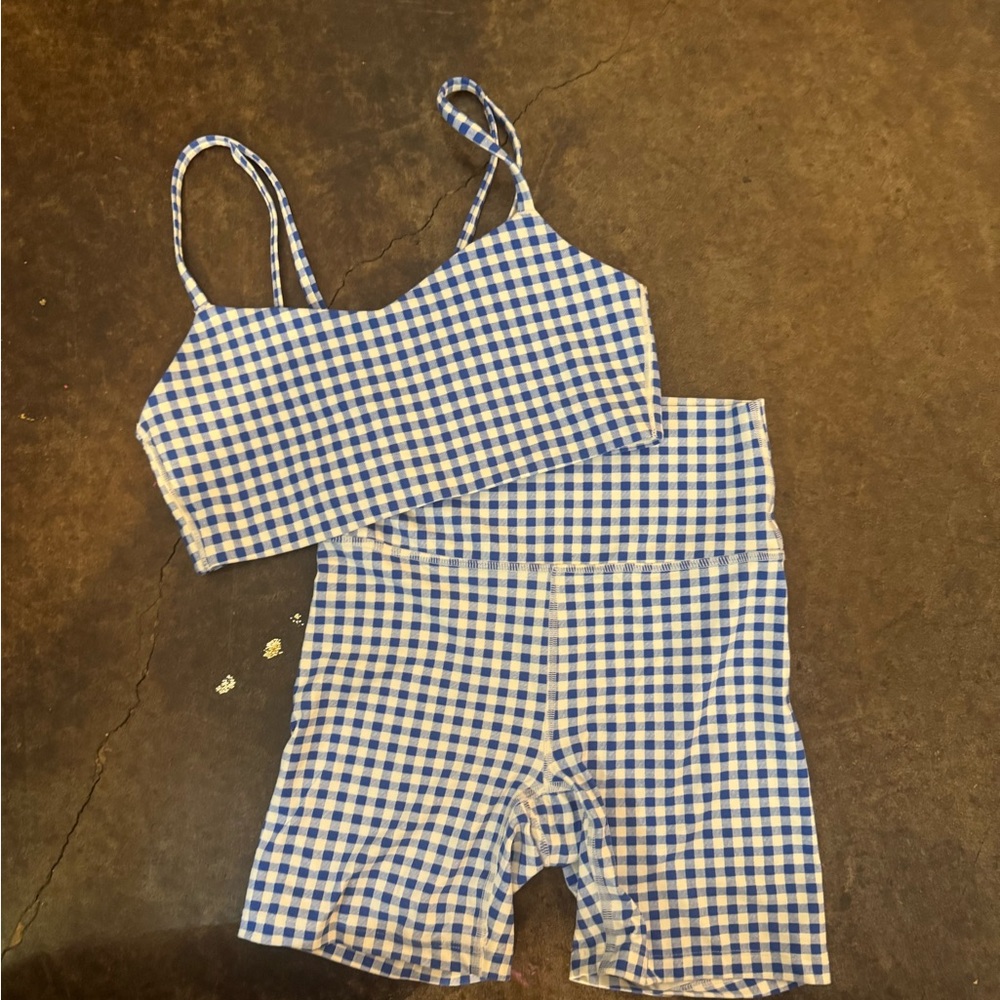 Women’s All In Motion Blue Gingham SET